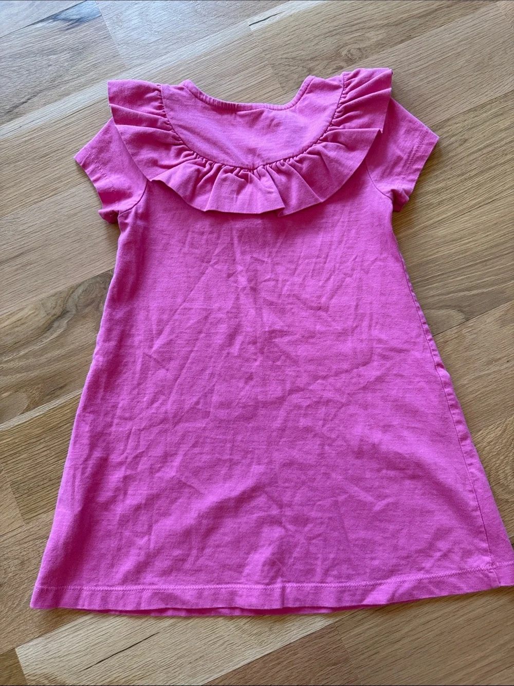 Hanna Andersson Pink Ruffle Neck Dress